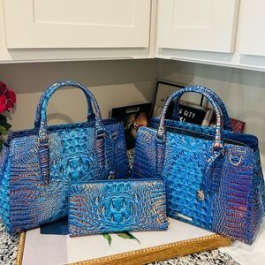 Brahmin Deep Blue Finley and Skyler Wallet